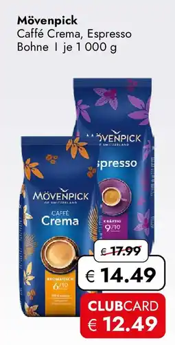 Travel Free Mövenpick Caffé Crema, Espresso Bohnen Angebot