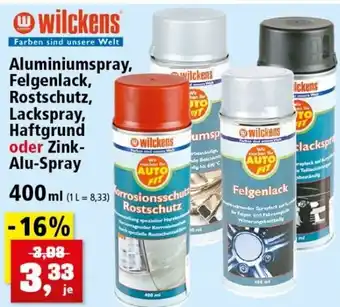 Thomas Philipps Wilckens Aluminiumspray, Felgenlack, Rostschutz, Lackspray, Haftgrund oder Zink Alu Spray 400ml Angebot