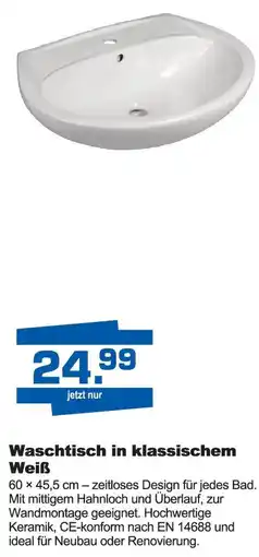 i&M Bauzentrum Waschtisch in klassischem Weiß Angebot
