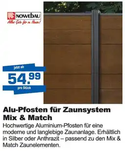 i&M Bauzentrum Alu-Pfosten für Zaunsystem Mix & Match Angebot