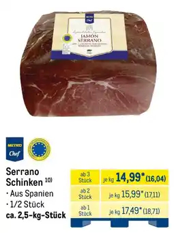 METRO Serrano Schinken Angebot