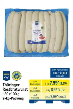 METRO Thüringer Rostbratwurst Angebot