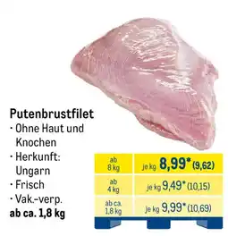 METRO Putenbrustfilet Angebot