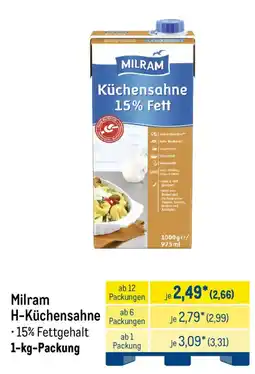 METRO Milram H-Küchensahne Angebot
