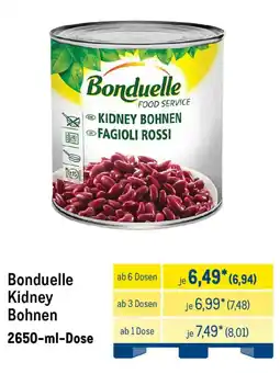 METRO Bonduelle Kidney Bohnen Angebot