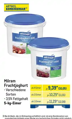METRO Milram Fruchtjoghurt Angebot