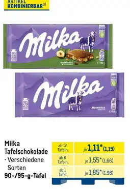 METRO Milka Tafelschokolade Angebot