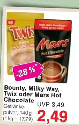 Jawoll Bounty, Milky Way, Twix oder Mars Hot Chocolate Angebot