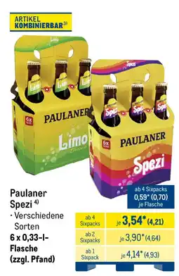 METRO Paulaner Spezi Angebot