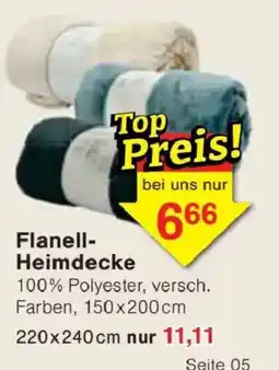 Jawoll Flanell-Heimdecke Angebot