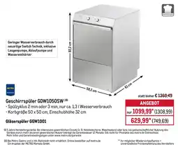 METRO Geschirrspüler GDW1050SW Angebot