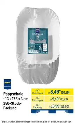 METRO Pappschale Angebot