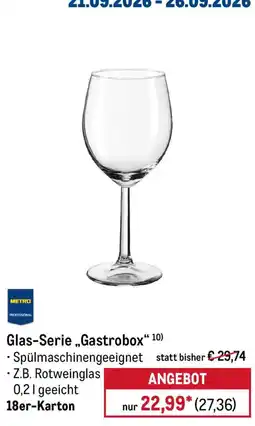 METRO Glas-Serie „Gastrobox“ Angebot