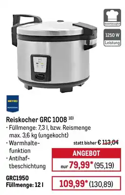 METRO Reiskocher GRC 1008 Angebot