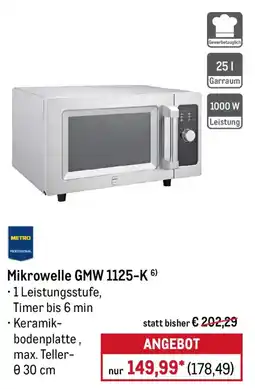 METRO Mikrowelle GMW 1125-K Angebot