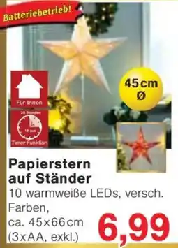 Jawoll Papierstern auf Ständer Angebot