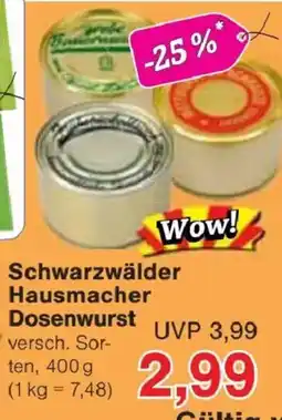 Jawoll Schwarzwälder Hausmacher Dosenwurst Angebot