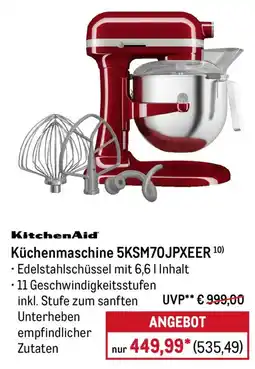 METRO KitchenAid Küchenmaschine 5KSM70JPXEER Angebot