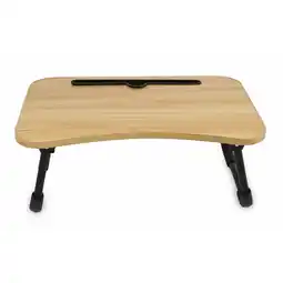 Netto Marken-Discount EASYmaxx Schoßtisch 48x29,50cm holzfarben/schwarz mit Kabeldurchführung Angebot