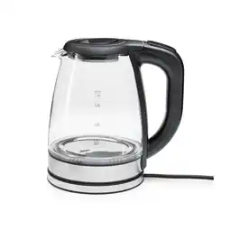 Netto Marken-Discount GOURMETmaxx Glas-Wasserkocher 1500W Edelstahl/schwarz LED/Temperaturwahl 1,8l Farbwechsel Angebot