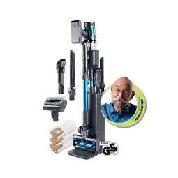 Netto Marken-Discount Lichterblitz Akku-Zyklon-Staubsauger 29,6V grau/blau Deluxe mit Absaugstation Angebot