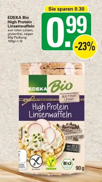 WEZ Edeka Bio High Protein Linsenwaffeln 90g Angebot