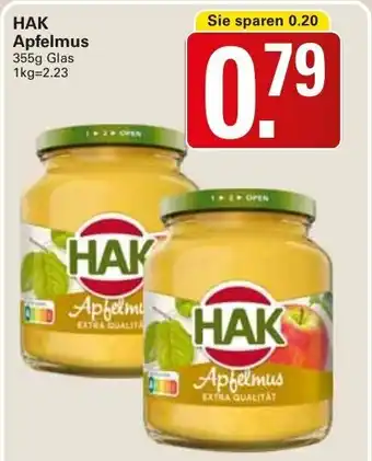 WEZ Hak Apfelmus 355g Angebot