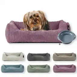 Netto Marken-Discount Rohrschneider Tierbett Cordstoff breit Gr. 1 taupe + faltbarer Reisenapf Angebot