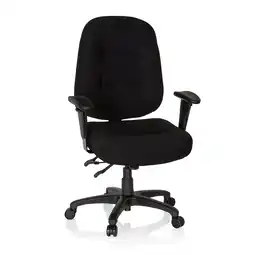 Netto Marken-Discount hjh OFFICE Profi Bürostuhl ZENIT XXL Stoff mit Armlehnen (höhenverstellbar) Angebot