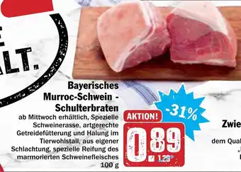 AEZ Bayerische Murroc-Schwein-Schulterbraten 100g Angebot