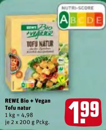 REWE Rewe Bio + Vegan Tofu natur 2x200g Angebot