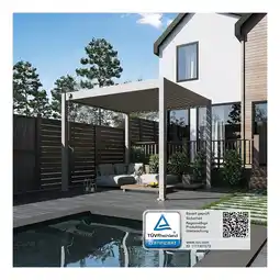 Netto Marken-Discount Weide Classic Pavillon Terrassenüberdachung Aluminium 3 X 3 M Ivory Sand Angebot