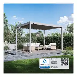Netto Marken-Discount Weide Classic Pavillon Terrassenüberdachung Aluminium 3 X 4 M Ivory Sand Angebot