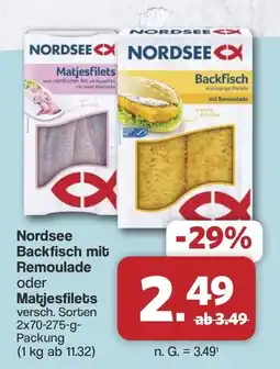 Famila Nord West Nordsee Backfisch mit Remoulade oder Matjesfilets Angebot