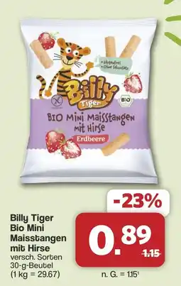 Famila Nord West Billy Tiger Bio Mini Maisstangen mit Hirse Angebot