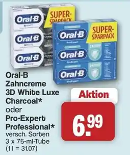 Famila Nord West Oral-B Zahncreme 3D White Luxe Charcoal* oder Pro-Expert Professional* Angebot