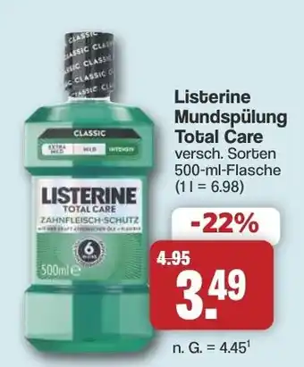 Famila Nord West Listerine Mundspülung Total Care Angebot