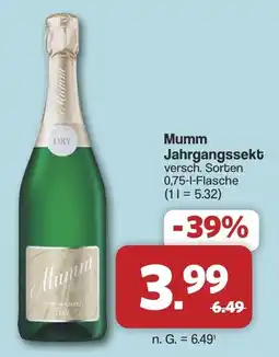 Famila Nord West Mumm Jahrgangssekt Angebot