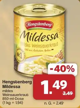 Famila Nord West Hengstenberg Mildessa mildes Weinsauerkraut Angebot