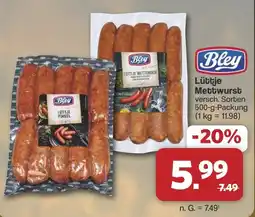 Famila Nord West Bley Lüttje Mettwurst Angebot