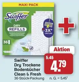 Famila Nord West Swiffer Dry Trockene Bodentücher Clean & Fresh Angebot
