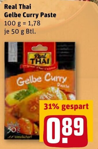 REWE Real Thai Gelbe Curry Paste 50g Btl. Angebot