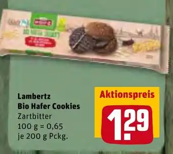 REWE Lambertz Bio Hafer Cookies 200g Angebot