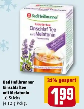 REWE Bad Heilbrunner Einschlaftee mit Melatonin 10g Angebot
