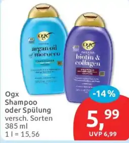 Budni Ogx Shampoo oder Spülung Angebot