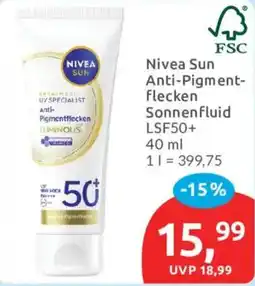 Budni Nivea Sun Anti-Pigment-Flecken Sonnenfluid Angebot