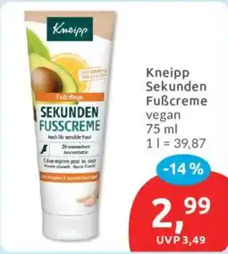Budni Kneipp Sekunden Fußcreme vegan Angebot