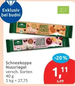 Budni Schneekoppe Nussriegel Angebot