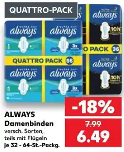 Kaufland ALWAYS Damenbinden Angebot