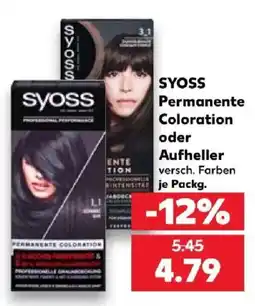 Kaufland SYOSS Permanente Coloration oder Aufheller Angebot